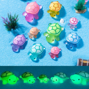 TikTok Viral Glow-in-the-Dark Turtle – DIY Moss Terrarium Kit with Mini Resin Figurines
