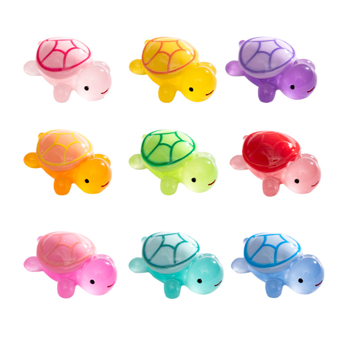 TikTok Viral Glow-in-the-Dark Turtle - DIY Moss Terrarium Kit with Mini Resin Figurines - Image 4