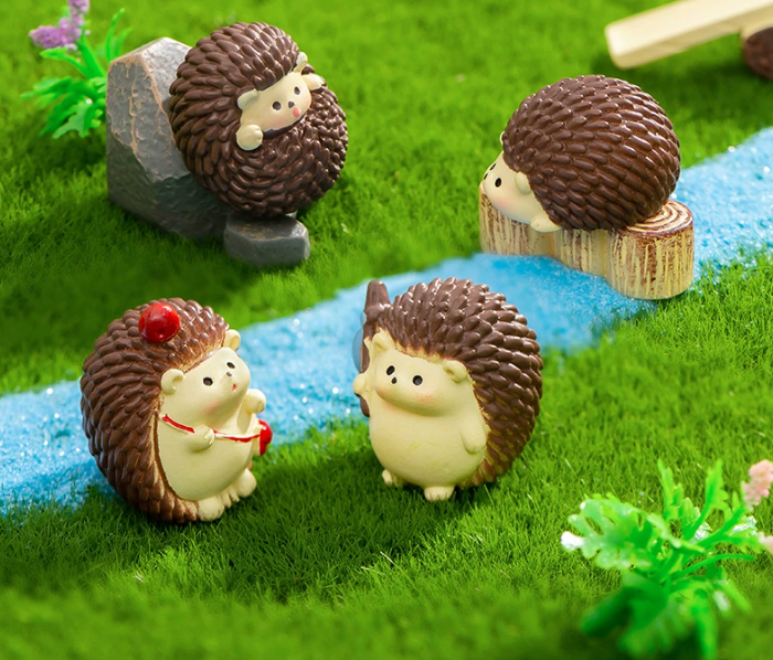 DIY Hedgehog Miniature Scene - Cute Cartoon Decor for Garden - Image 4