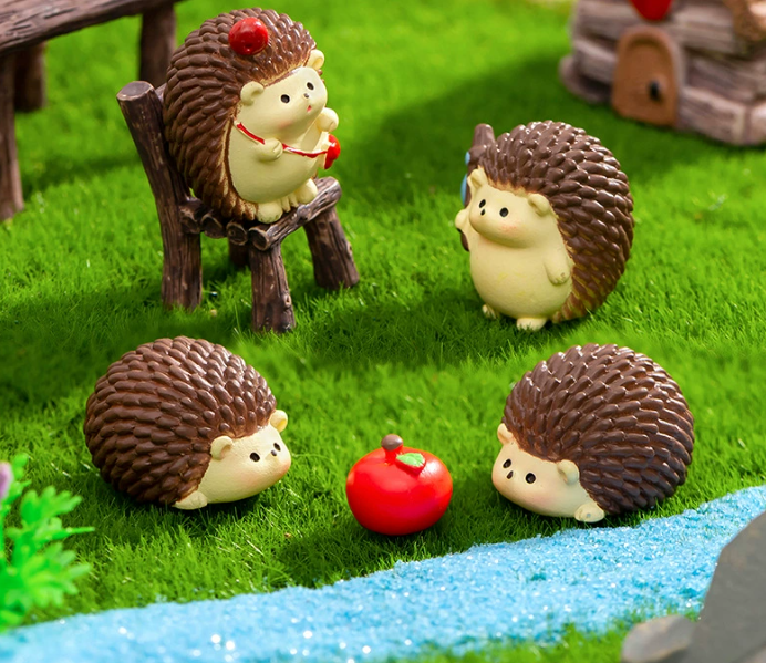 DIY Hedgehog Miniature Scene - Cute Cartoon Decor for Garden - Image 5